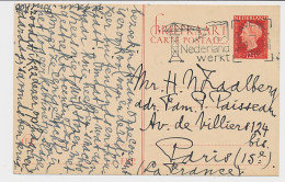 Briefkaart G. 295 A Den Haag - Parijs Frankrijk1950 - Postwaardestukken
