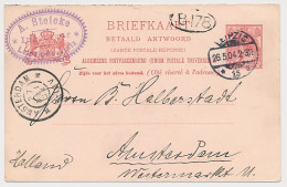 Briefkaart G. 58 B A-krt. Leipzig Duitsland - Amsterdam 1904 - Entiers Postaux