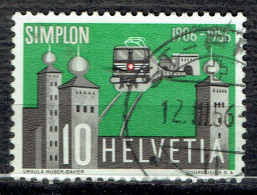 Cinquantenaire Du Tunnel Du Simplon - Used Stamps