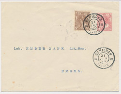 Envelop G. 8 C / Bijfrankering Schiedam - Duitsland 1906 - Entiers Postaux