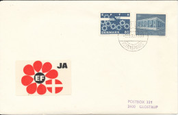 Denmark Cover Copenhagen 2-10-1972 Franked With EUROPA CEPT And EFTA Stamps RARE Cover Only  300 Copies - Cartas & Documentos