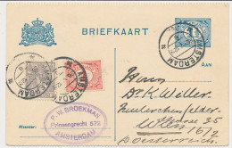 Briefkaart G. 86 B I / Bijfrankering Amsterdam - Oostenrijk 1921 - Entiers Postaux