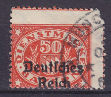 Deutsches Reich 1920 Mi. 40, 50 Pf. Bayern Dienstmarke Overprinted 'Deutsches Reich' ERROR Variety 'Shifted Print' - Officials