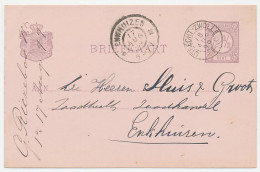 Trein Kleinrondstempel : Utrecht - Zwolle F 1899 - Cartas & Documentos