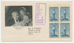 Registered Cover Canada 1947 Globe - Dominian Day - Geografía