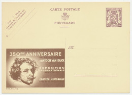 Publibel - Postal Stationery Belgium 1948 Antoon Van Dijck - 350 Years - Exhibition - Otros & Sin Clasificación