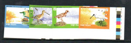 VIETNAM - 2013 - WATERBIRDS SET OF 4 MARGINAL IMPERFORATE  MINT NEVER HINGED - Viêt-Nam