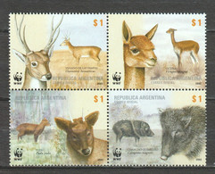 Argentina 2002 Mi 2749-2752 In Block Of 4 MNH WWF - Unused Stamps