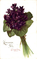 O9 - Carte Postale Fantaisie - Fleurs - Violette Amiral Avellan - Fleurs