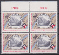 1979 , Mi 1619 ** (2) -  4 Er Block Postfrisch - Weltstraßenkongreß In Wien - Unused Stamps