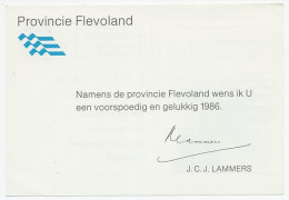 Briefkaart G. 363 Particulier Bedrukt Flevoland 1986 - Material Postal