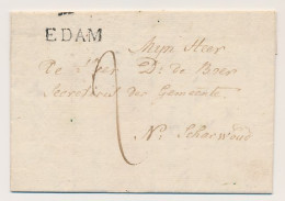 EDAM - Noord Scharwoude 1822 - Lakzegel - ...-1852 Voorlopers