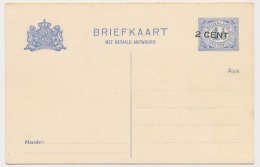 Briefkaart G. 93 I - Verschoven Opdruk - Material Postal