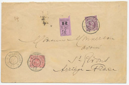 Em. 1891 Aangetekend Maastricht - Frankrijk - Covers & Documents