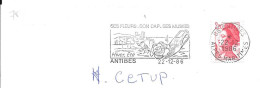 Lettre Entière Flamme 1986 Antibes Alpes Maritimes - Mechanical Postmarks (Advertisement)