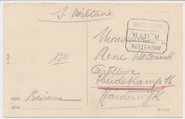 Treinblokstempel : Amsterdam - Rotterdam VI 1917 ( Delft ) - Unclassified