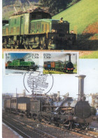 Les Légendes Du Rail -  'Crocodile' - 'Crampton' - France Maxi Carte - Locomotives  - Maxi Carte FDC - Trenes