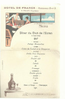Menu Hotel De France  Montmorency    Diner Du Club  De L Ecran   1932 Noms Au Dos - Menu