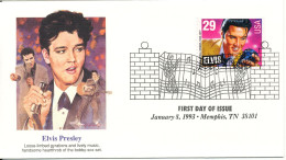 USA FDC Memphis Tennesee 8-1-1993 Elvis Presley With Fleetwood Cachet And Special Postmark - Musique