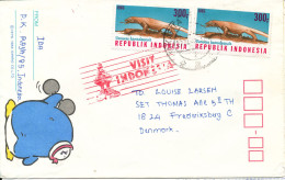 Indonesia Cover Sent To Denmark 27-4-1987 - Indonesia