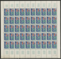 N° 1505 1,50 Fr MORLAIS Feuille Complète De 50 Ex. ** MNH Cote 65 € + Coin Daté 31/5/67 Voir Suite - Ganze Bögen