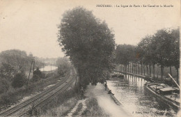 THEME - TRANSPORT - PENICHES ET CHEMIN DE FER - 54 FROUARD - VOIR ZOOM - Péniches