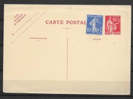 France Entier Postal YT N° 285-CP-CP1 Neuf. TB - Overprinter Postcards (before 1995)