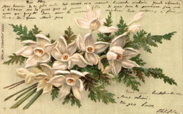 O9 - Carte Postale Fantaisie Gaufrée - Bouquet De Fleurs - Bloemen