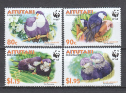 Aitutaki 2002 Mi 772-775 MNH WWF - BIRDS - Ongebruikt