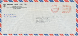 Japan Air Mail Cover With Meter Cancel Sent To Germany Higashinari 8-2-1982 - Corréo Aéreo