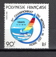 POLYNESIE  N°  184   NEUF SANS CHARNIERE COTE  3.40€     COURSE BATEAUX - Unused Stamps