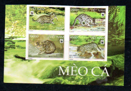 VIETNAM - 2010 - WWF - CIVET CAT SET OF 4 IN BLOCK IMPERFORATE  MINT NEVER HINGED - Vietnam