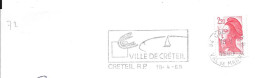 Lettre Entière Flamme 1989 Creteil Val De Marne - Maschinenstempel (Werbestempel)