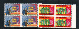 VIETNAM  ( SOUTH) - 1969 - UNITY CAMPAIGN SET OF 2 IN BLOCKS OF 4 MINT NEVER HINGED, Sg £21.60 - Viêt-Nam