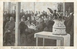 SUISSE LEYSIN PRISONNIERS FRANCAIS MALADES EN CONVALESCENCE 1916 - Leysin