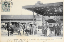 CPA. [75] > PARIS > Abattoirs De La Villette - Pesage Des Voitures à La Sortie - (XIXe Arrt.) - 1905 - TBE - Distrito: 19