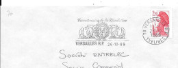 Lettre Entière Flamme 1989 Versailles Yvelines - Oblitérations Mécaniques (flammes)