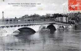 91  CORBEIL   INONDATIONS 1910 VUE DU PONT - Corbeil Essonnes