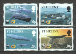 St Helena 2002 Mi 852-855 MNH WWF WHALES - Unused Stamps