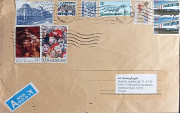 BELGIUM 1997 COVER Franked With Multi Stamps Including Pair Train Sent To İstanbul Turkey From Brussels - Covers & Documents