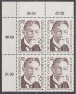 1979 , Mi 1621 ** (2) -  4 Er Block Postfrisch - 50. Todestag Von Richard Zsigmondy - Unused Stamps
