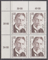 1979 , Mi 1621 ** (2) -  4 Er Block Postfrisch - 50. Todestag Von Richard Zsigmondy - Neufs