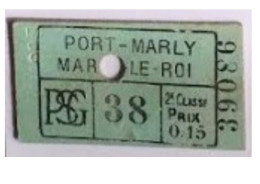 Ticket Du Tramway Du Paris Saint-Germain 1878/1935 - Andere & Zonder Classificatie