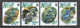 Niue 2002 Mi 973-976-I MNH WWF - SMALL GIANT CLAM - Unused Stamps