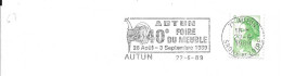 Lettre Entière Flamme 1989 Autun Saone Et Loire - Maschinenstempel (Werbestempel)