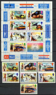 Antigua 1974 UPU Centenary, Space, Concorde, Aviation Etc. Set Of 7 + S/s MNH - U.P.U.