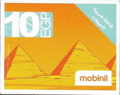 EGYPT - Mobinil - 10 EGP - Pyramids - Exp. 22/01/2014 - Used (MO-03-010-02) - Egipto