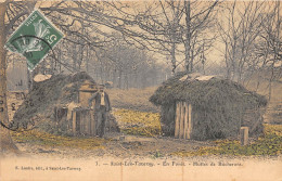 95-SAINT-LEU-TAVERNY- EN FORÊT HUTTES DE BUCHERONS - Autres & Non Classés