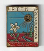 Częstochowa. PTTK. Société Polonaise Du Tourisme Et Des Visites Touristiques. Pologne. Noc Kupaty. Epinglette. 1974. - Cities