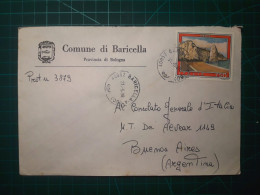 ITALIE, Enveloppe Communale Appartenant à "la Comune Di Baricella". Distribué à Buenos Aires, Argentine Avec Un Timbre - 1981-90: Used